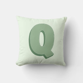 Elegantes Q-Monogramm personalisierter Anfangsbuch Kissen