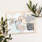 Elegantes QR Code Calligraphy UAWG Foto Begleitkarte