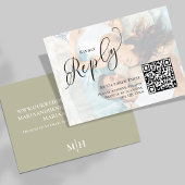 Elegantes QR Code Calligraphy UAWG Foto Begleitkarte