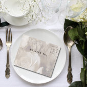 Elegantes QR-Code-Foto für weiße Creme-Rose All In One Einladung