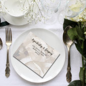 Elegantes QR-Code-Foto für weiße Creme-Rose All In One Einladung