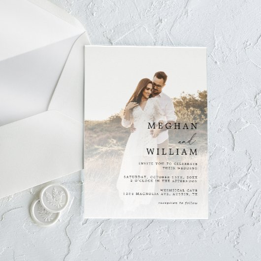 Elegantes QR Code Foto Hochzeit Acryleinladungen