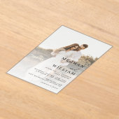 Elegantes QR Code Foto Hochzeit Acryleinladungen (Ablage )