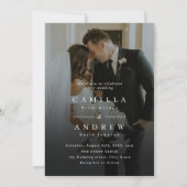 Elegantes QR Code Foto Hochzeit Einladung (Rückseite)