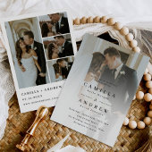 Elegantes QR Code Foto Hochzeit Einladung