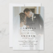 Elegantes QR Code Foto Hochzeit Einladung (Rückseite)