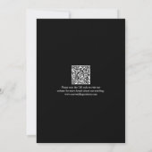 Elegantes QR Code Foto Hochzeit Save the Date Einladung (Rückseite)