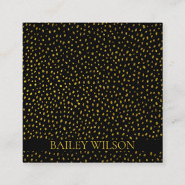 Elegantes QR-Code goldenes Punktmuster, modernes Quadratische Visitenkarte