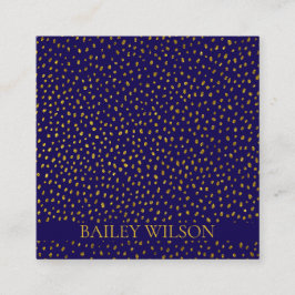 Elegantes QR-Code goldenes Punktmuster, modernes Quadratische Visitenkarte