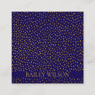 Elegantes QR-Code goldenes Punktmuster, modernes Quadratische Visitenkarte