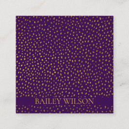 Elegantes QR-Code goldenes Punktmuster, modernes Quadratische Visitenkarte