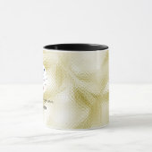 Elegantes QR-Code-Logo Goldstruktur Tasse (Zentrum)
