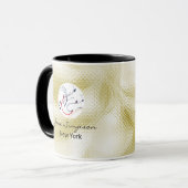 Elegantes QR-Code-Logo Goldstruktur Tasse (Vorderseite Links)