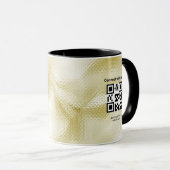 Elegantes QR-Code-Logo Goldstruktur Tasse (VorderseiteRechts)