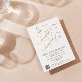 Elegantes QR-Code-Skript glücklich immer nach dem  Einladung