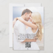 Elegantes QR Code UAWG Foto Moderne Hochzeit Einladung (Rückseite)