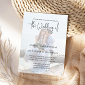 Elegantes QR Code UAWG Foto Simple Dusty Blue Einladung