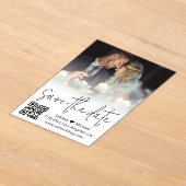 elegantes qr-Foto mit trendy Skripten Save the Dat Acryleinladungen (Ablage )