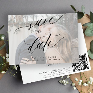 Elegantes QR-Foto Save The Date