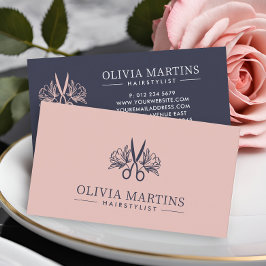 Elegantes QR-Logo für Haarstylle und Holzkohle Visitenkarte