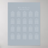 Elegantes Qr-Sitzdiagramm für das Foto Poster (Vorne)