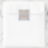 Elegantes Quadratischer Aufkleber (Tasche)