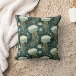 Elegantes Quallenmuster - unter dem Meer Kissen