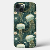 Elegantes Quallyfish Muster - Individuelle Name Case-Mate iPhone Hülle (Rückseite)