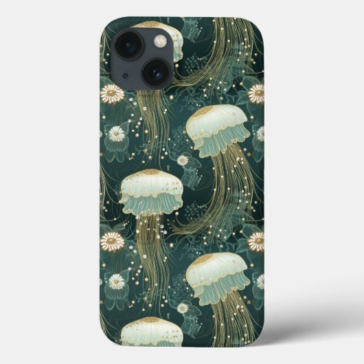 Elegantes Quallyfish Muster - Individuelle Name Case-Mate iPhone Hülle (Rückseite)