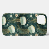 Elegantes Quallyfish Muster - Individuelle Name Case-Mate iPhone Hülle (Rückseite (Horizontal))