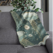 Elegantes Quallyfish Muster - Individuelle Name Fleecedecke