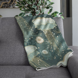 Elegantes Quallyfish Muster - Individuelle Name Fleecedecke