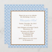 Elegantes Quatrefolienmuster Einladung (Vorne/Hinten)