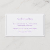 Elegantes Quatrefolienmuster im Lila Chic Light Visitenkarte (Rückseite)