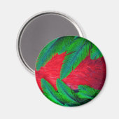 Elegantes Quetzal-Federdesign Magnet (Vorderseite/Rückseite)