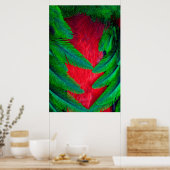 Elegantes Quetzal-Federdesign Poster (Küche)