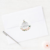 Elegantes Quinceanera Blumenkleid Klassisches Rund Runder Aufkleber (Umschlag)