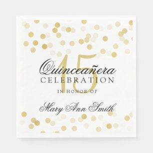 Elegantes Quinceanera Party Glitzer Locarno Serviette