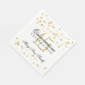 Elegantes Quinceanera Party Glitzer Locarno Serviette (Ecke)