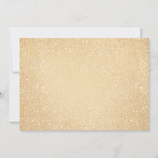 Elegantes Quinceanera Party Gold Glitzer Look Pain Einladung (Rückseite)