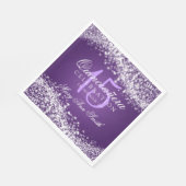 Elegantes Quinceanera Party Lila Brandung Serviette (Ecke)