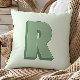 Elegantes R-Monogramm personalisierter Anfangsbuch Kissen