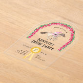 Elegantes Race Derby Party Acryleinladungen (Ablage )