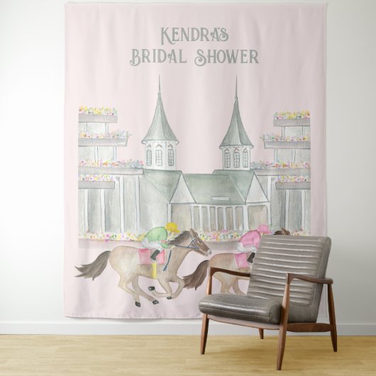 Elegantes Race Derby Party Foto Hintergrund Wandteppich (Beispiel)