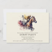 Elegantes Race Horse Derby Party Einladung (Vorderseite)