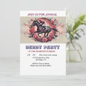 Elegantes Race Horse Derby Party Einladung zum Geb (Stehend Vorderseite)