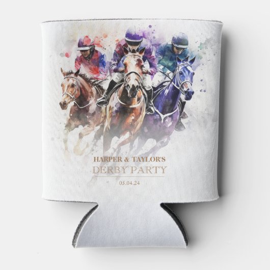 Elegantes Race Horse Derby Party Reiten Dosenkühler (Vorderseite)