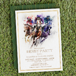 Elegantes Race Horse Derby Party Reiten Einladung