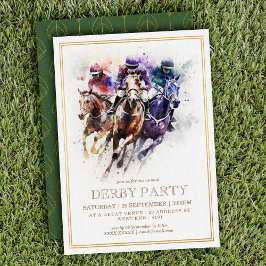 Elegantes Race Horse Derby Party Reiten Einladung