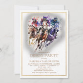 Elegantes Race Horse Derby Party Reiten Einladung (Vorderseite)